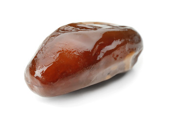 Sweet dried date on white background