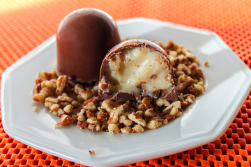 Handmade chestnut truffles