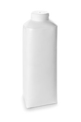 Carton pack of fresh milk on white background