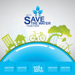Save The Water Vector