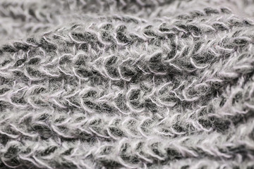 Closeup view of knitted clothes