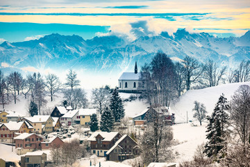 Altstätten in winter, Switzerland