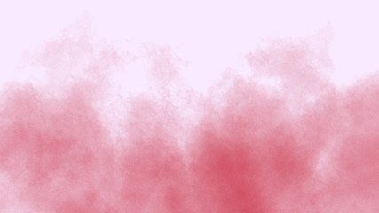 Red smoke on the white background