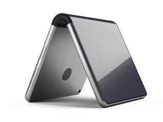 Flexible foldable smartphone - in form blank card.