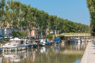 Narbonne is a town in southern France on the Canal de la Robine.