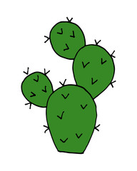 Cactus vector doodle cartoon Hand drawn illustration