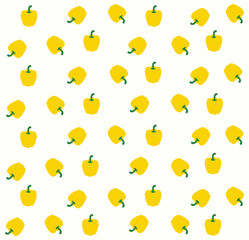 yellow pepper background pattern illustration