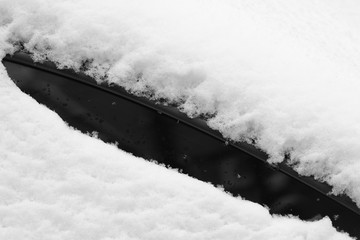 Snow surface ripples texture snowfall car detail