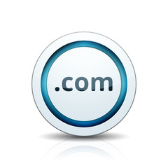 com domain name button illustration
