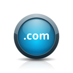 com domain name button illustration