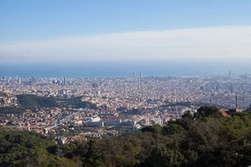 Deurstickers Panorama of Barcelona © Ocskay Mark