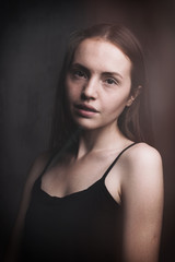 Naklejka premium stylized retro woman portrait