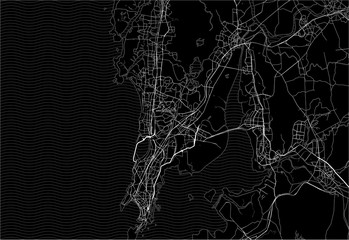 Dark area map of Mumbai, India