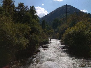 river in the mountains