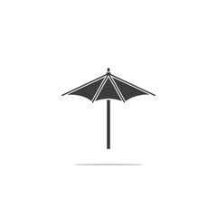 Monochrome vector illustration of umbrella for drink isolated on white background.