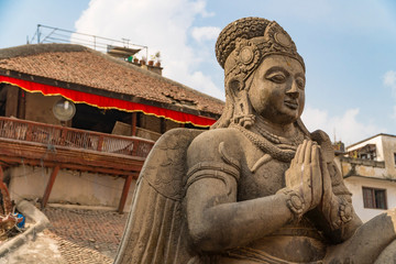 Kathmandu , Nepal : Durbar square in Bhaktapur Kathmandu, Nepal. Bhaktapur is one of UNESCO World...
