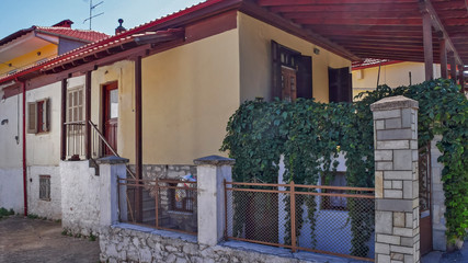 Old Houses in town of Arnea,, Chalkidiki, Central Macedonia, Greece