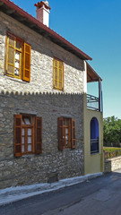 Old Houses in town of Arnea,, Chalkidiki, Central Macedonia, Greece