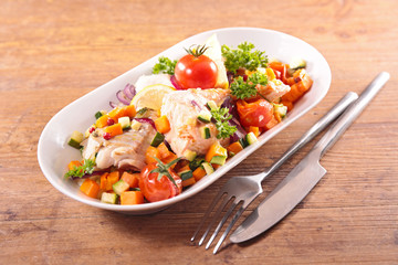 fish with vegetable