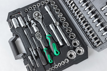 Tools in box closeup