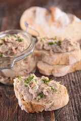 meat spread and bread