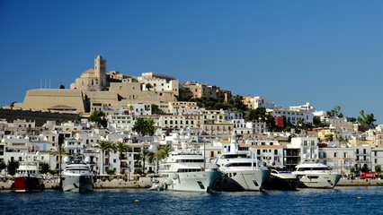 Naklejka premium panoramic view of ibiza spain