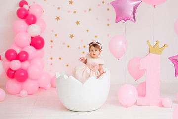 First year baby pink