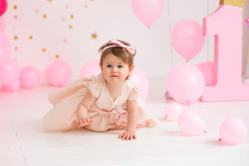First year baby pink