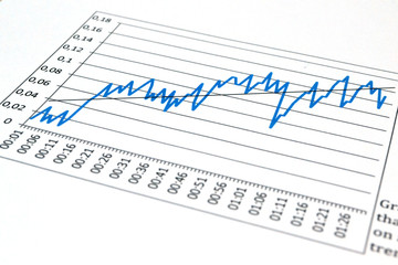 Business Chart illustration. Finance Graph on blank background
