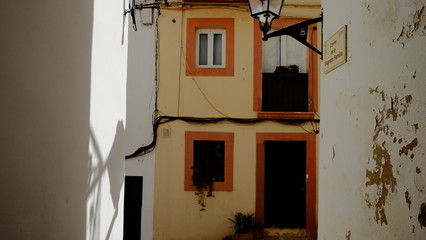 old street in ibiza spain