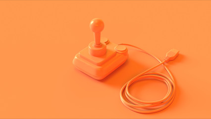Orange Retro Joystick 3d illustration 3d render © paul
