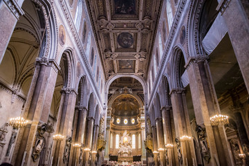 Obraz premium The historic cathedral Duomo in Naples in Italy