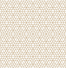 Seamless arabic geometric ornament in brown color.