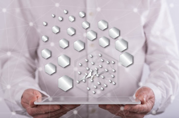 Fototapeta premium Concept of abstract network