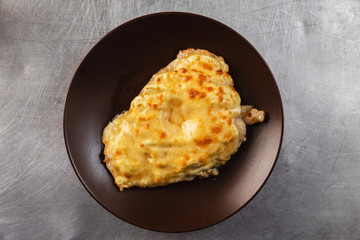 delicious chicken filles pineapple, baked in the oven and topped with melted cheese