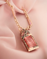 Rose Gold Pendant With Turmaline And Diamonds © Visual Voyager