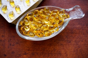 Fish oil in capsules. For health and immunity. (Oleum Jecoris Aselli, Oleum Morrhuae, Oleum Gadi)
