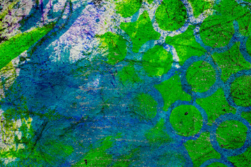 Textured Paper Abstract Blue and Green Background