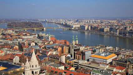 Fototapeta na wymiar Budapest - panorama from castle