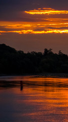 Smartphone HD wallpaper of beautiful sunset near Stephansposching - Danube - Bavaria - Germany