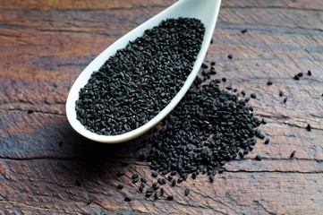 Nigella sativa - Black Cumin for health - as a condiment for the dishes - spices for health 
