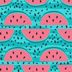 Vector watermelon background with black