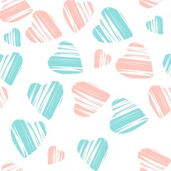 Heart pattern seamless background. Decorative