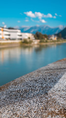Fototapeta na wymiar Smartphone HD wallpaper of beautiful alpine view at Hallein - Salzburg - Austria