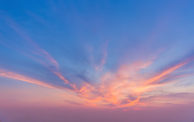 The twilight skyline of Bangkok, Thailand