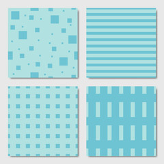 Blue Seamless Geometric Patterns