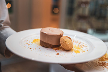 Chocolate and Orange Dessert with Shortbread Biscuit