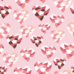 Vector pink and red love hearts for Valentine. Perfect for fabric, wallpaper, stationery and scrapbooking projects and other crafts and digital work