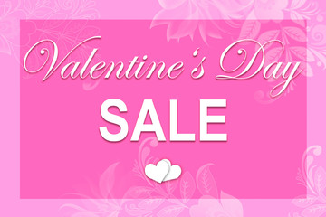 Pink illustration Valentine's card