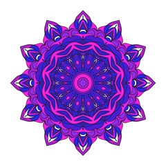 Modern Decorative floral color mandala. round Shapes. illustration.